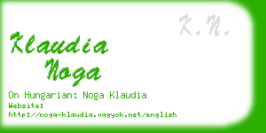 klaudia noga business card